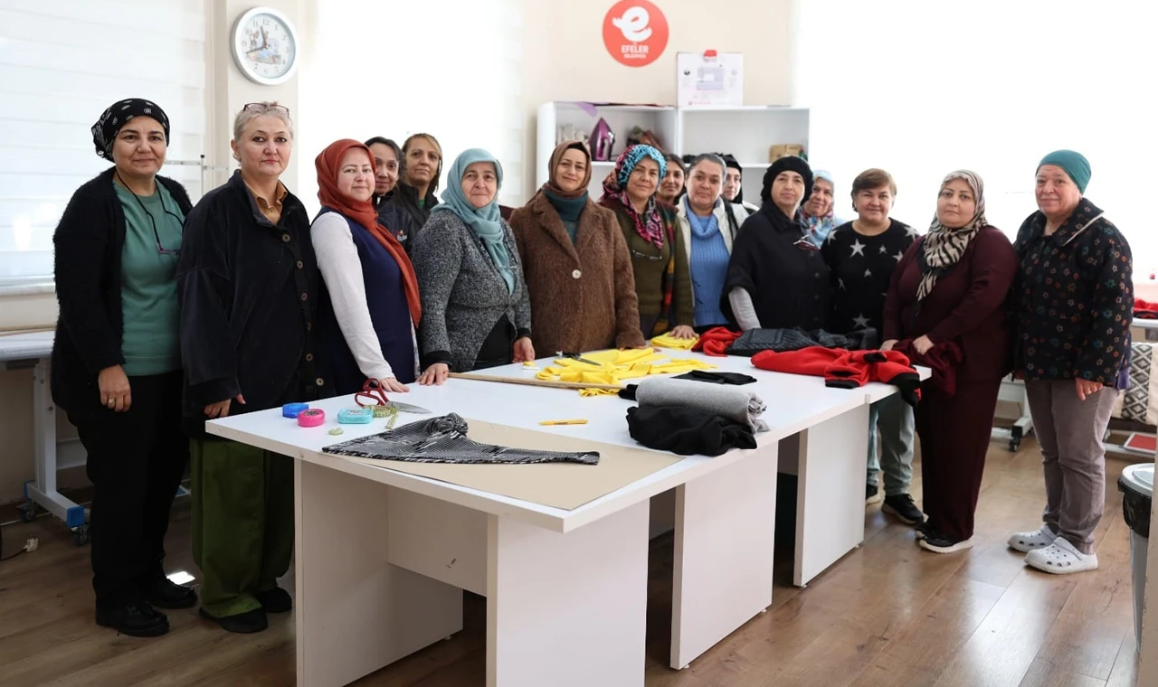 Başkan Anıl Yetişkin ile kadınlar üretime katılıyor