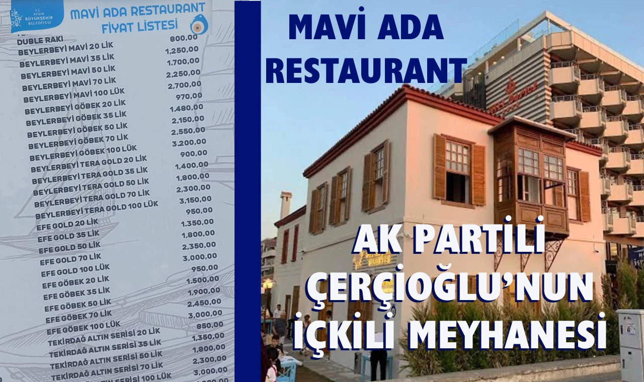 AK Partili Aydın BŞB içkili restaurant çalıştırıyor