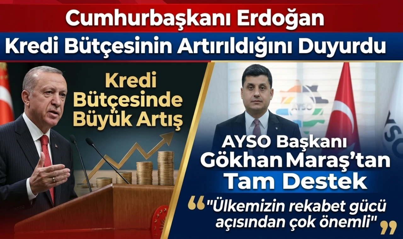 Cumhurbaşkanı Erdoğan kredi bütçesinin artırıldığını duyurdu.