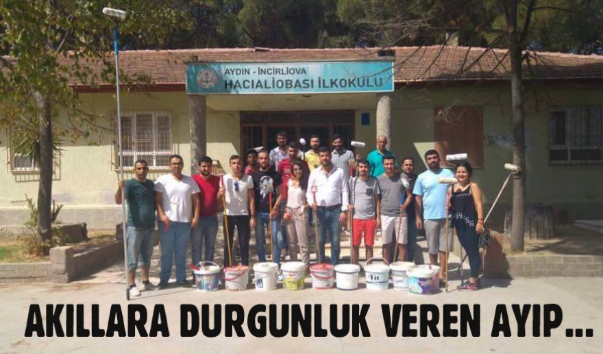 CHP’li gençlerin okul boyaması engellendi…