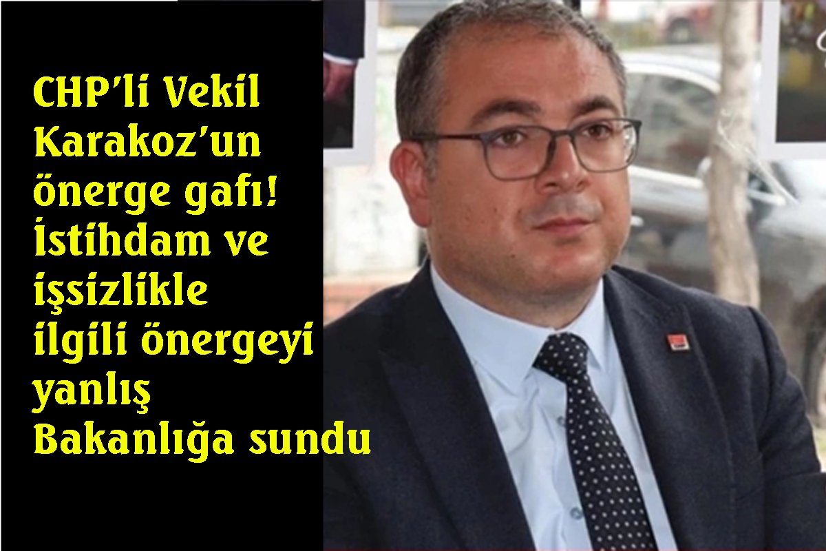 CHP’li Vekil Evrim Karakoz önerge vermeyi beceremedi