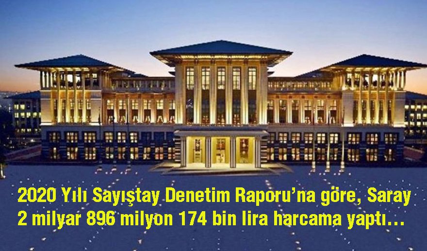 Saray'ın mutfağında 7 milyon 414 bin TL harcanmış..