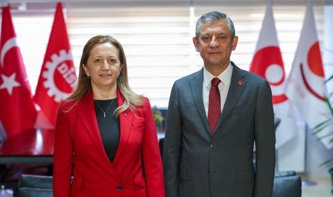 Özgür Özel, DİSK Genel Merkezi'ni ziyaret etti