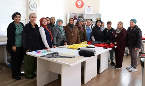 Başkan Anıl Yetişkin ile kadınlar üretime katılıyor