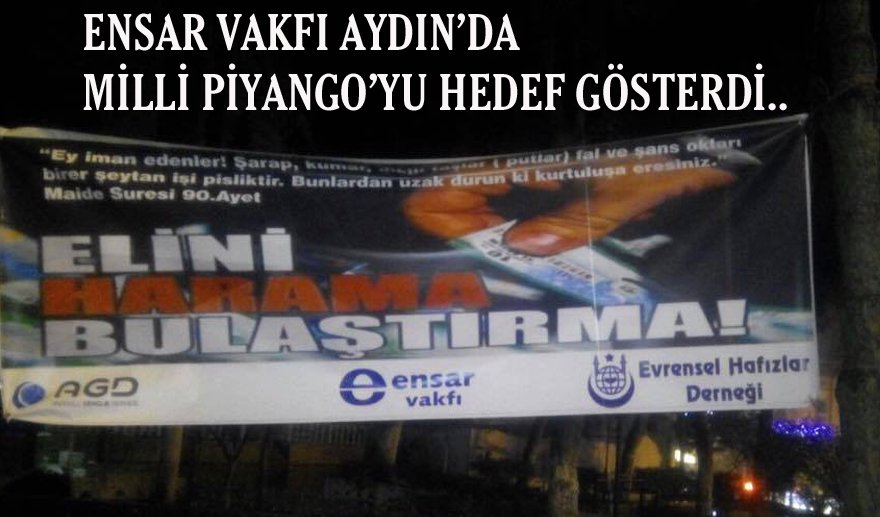 Ensar Vakfı’ndan tepki çeken pankart…